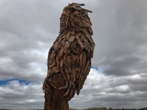 Percy the powerful owl sculpture by Chris Anderson