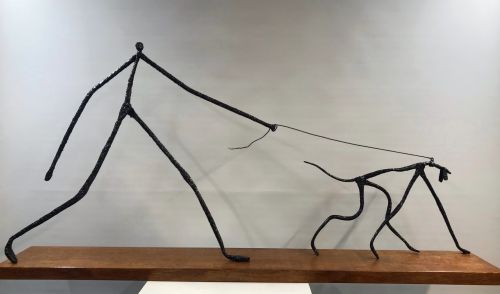 Walking the Hound sculpture by Paul Cacioli