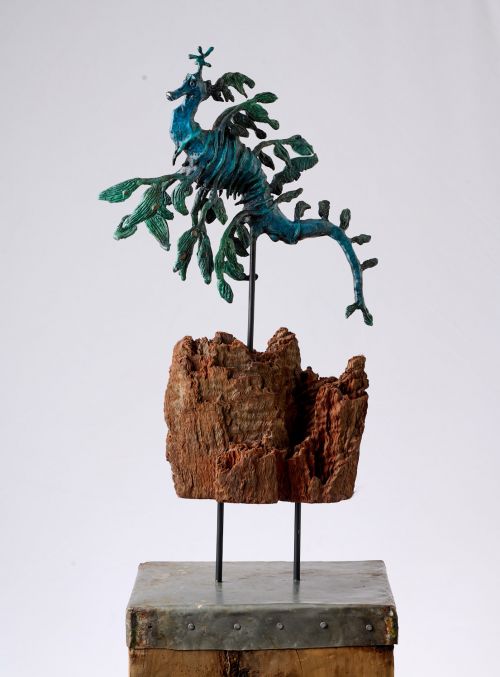 Leafy Seadragon sculpture by Aukje Van Vark