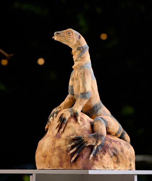 Monitor Lizard sculpture by Heather Wilson