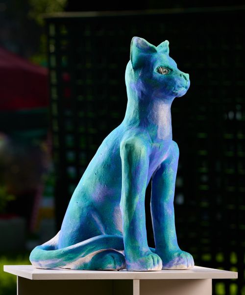 Cat sculpture by Heather Wilson