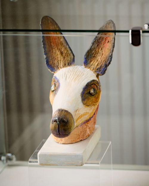 Masked Kanga/ Wild Horses & Kangaroos Alike! sculpture by Wendy Reiss