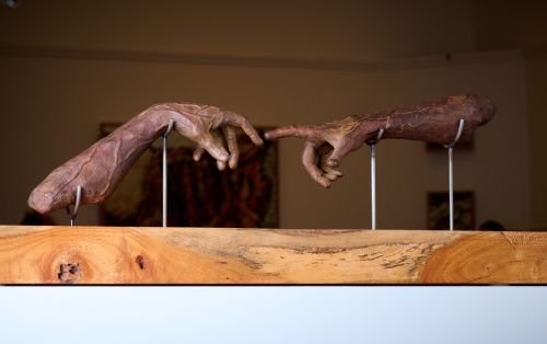 Ancora imparo sculpture by Hugues Scheid