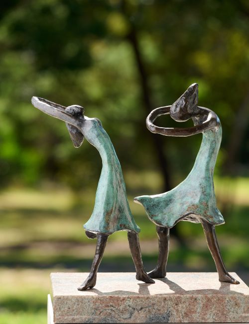 Rain Dancing Together sculpture by Gillian Govan