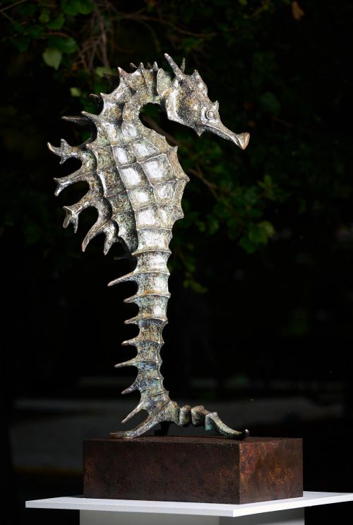 Seahorse sculpture by Jake Mikoda