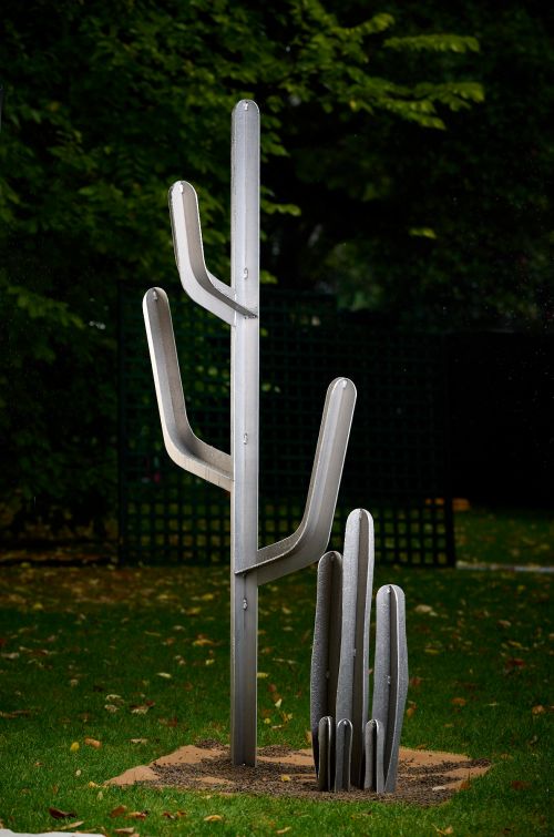 Cactii Aluminium Pair sculpture by Amanda Klein