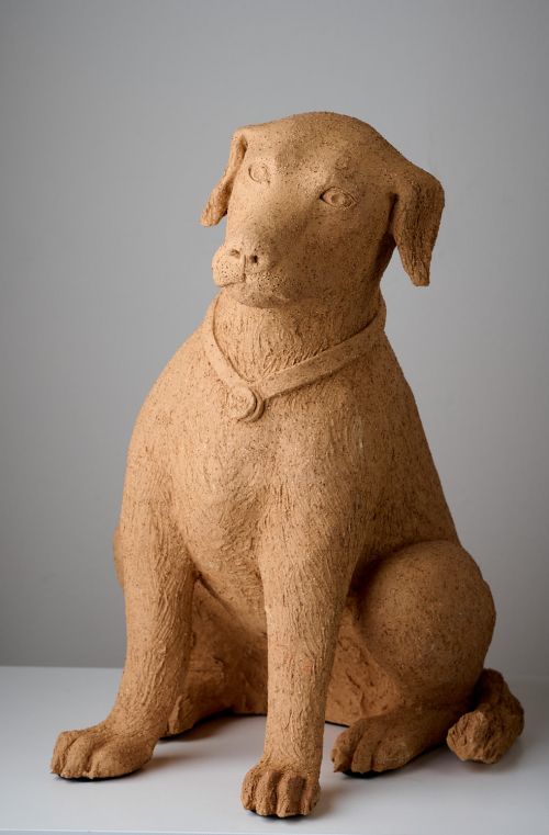 Good dog sculpture by Lucinda Brash