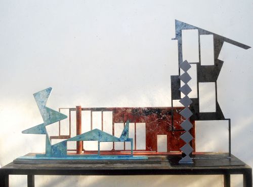 Architecturally inspired shapes (Country/Urban/Industrial) sculpture by David Doyle