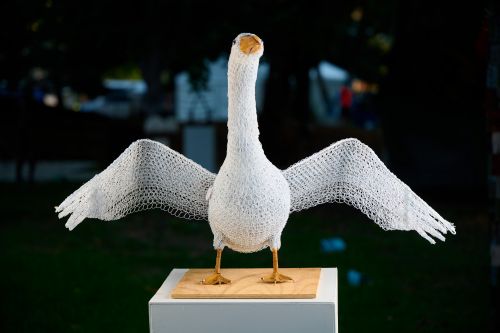 Mother Goose sculpture by Vicky Combridge