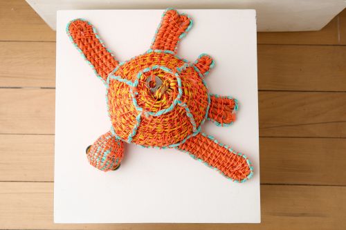 Tangarine Turtle sculpture by Jo Jo Spook