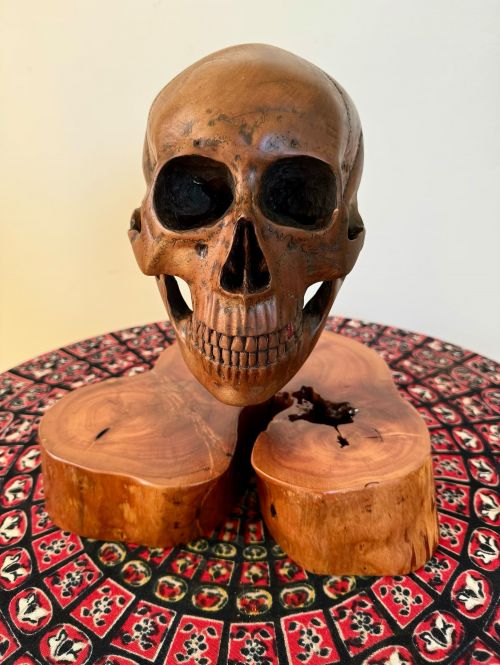 Skull sculpture by Scott Marriott