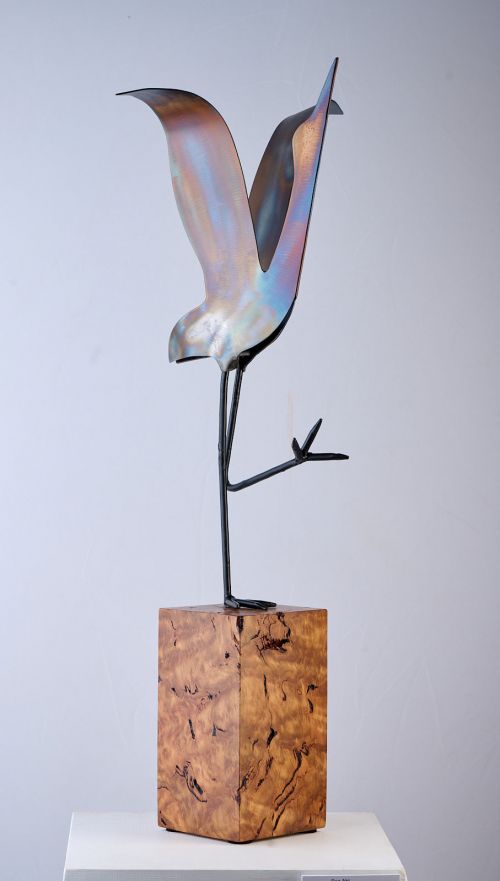 Baby Dancing Brolga sculpture by Ronald Ahl