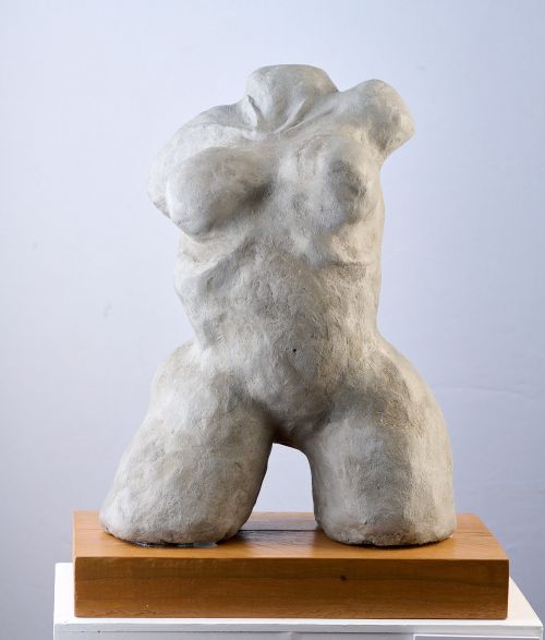 S Curve Pose - Female Torso sculpture by Eitan Froumine