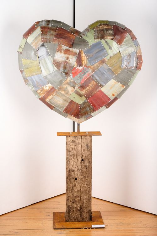 Pillow Heart sculpture by Darren Gilbert