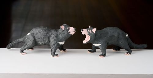 Tasmanian Devils sculpture by Damian Curtain