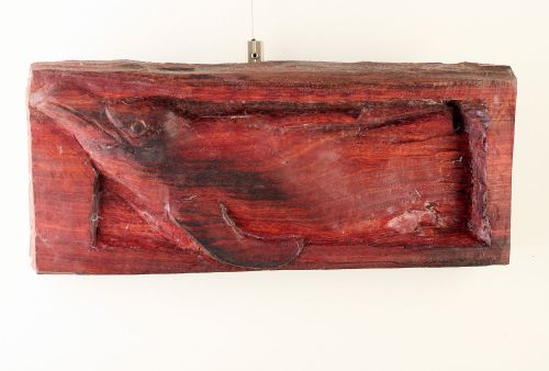 Penguin diving sculpture by Damian Curtain