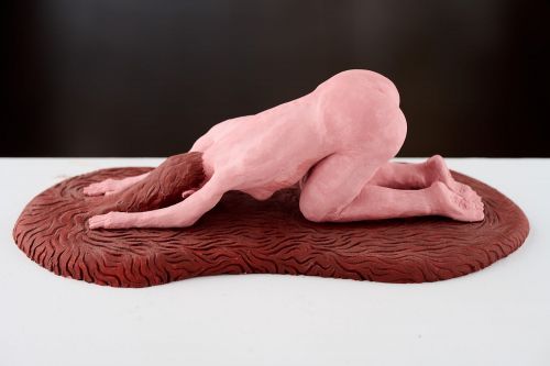 Child’s Pose (Stuck) sculpture by Dan Revesz